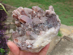 Natural Red Hematoid Phantom Quartz Clusters x 3 From Zimbabwe - TopRock