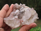 Natural Red Hematoid Phantom Quartz Clusters x 3 From Zimbabwe - TopRock