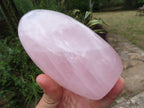Polished Beautiful Rose Quartz Gemmy Standing Free Forms x 3 From Ambatondrazaka, Madagascar - TopRock