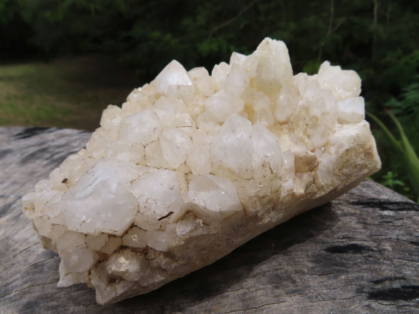 Natural White Phantom Quartz Clusters x 2 From Madagascar - TopRock