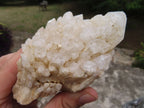 Natural White Phantom Quartz Clusters x 2 From Madagascar - TopRock