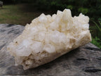 Natural White Phantom Quartz Clusters x 2 From Madagascar - TopRock