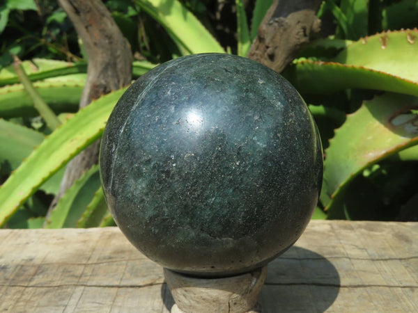 Polished Green Fuchsite Sphere with Microcrystalline Pyrite x 1 From Madagascar - TopRock