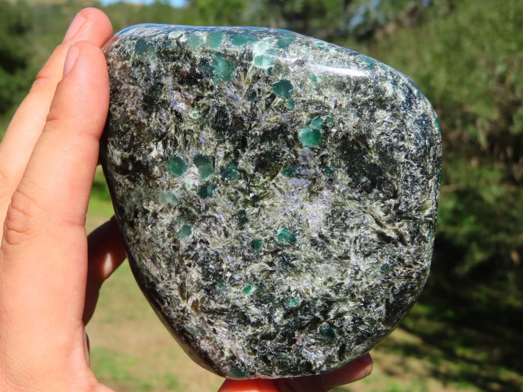 Polished Emeralds In Matrix Free Form x 1 From Zimbabwe - TopRock