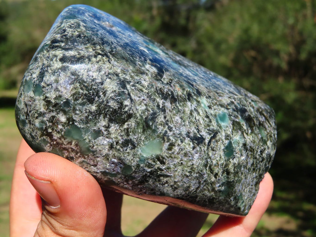 Polished Emeralds In Matrix Free Form x 1 From Zimbabwe - TopRock