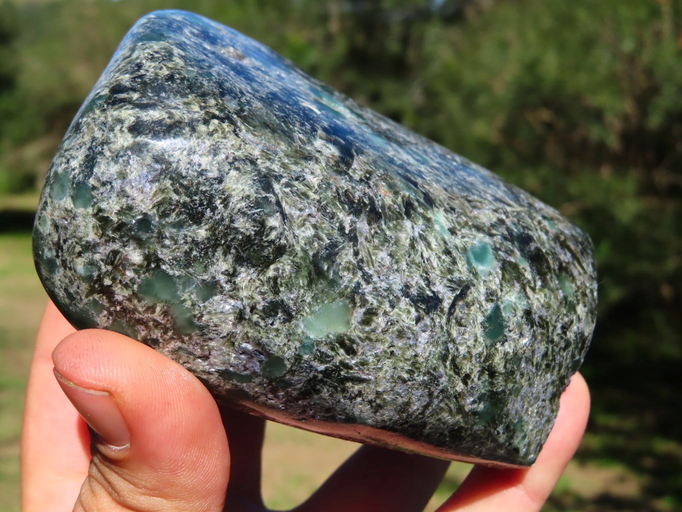 Polished Emeralds In Matrix Free Form x 1 From Zimbabwe - TopRock