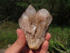 Natural Smokey Phantom Quartz Clusters x 4 From Lwena, Congo - TopRock