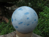 Polished Small Blue Spotted Spinel Spheres x 6 From Madagascar - TopRock