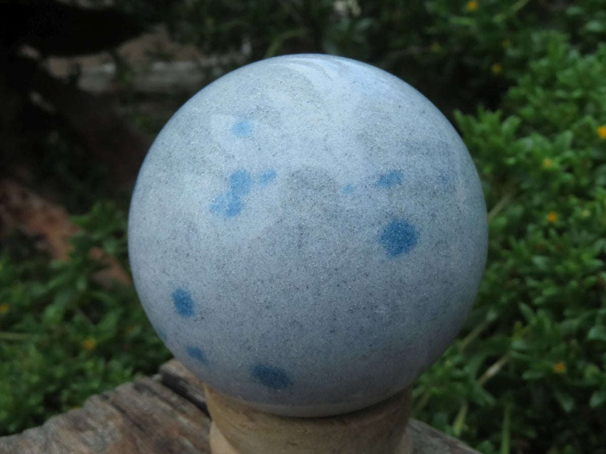 Polished Small Blue Spotted Spinel Spheres x 6 From Madagascar - TopRock