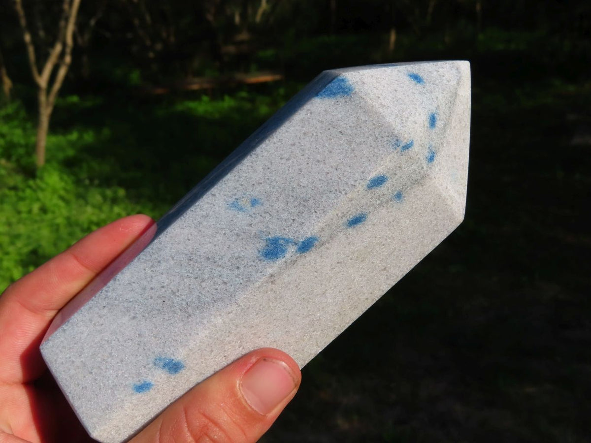 Polished Blue Spotted Spinel Crystal Points x 3 From Madagascar - TopRock