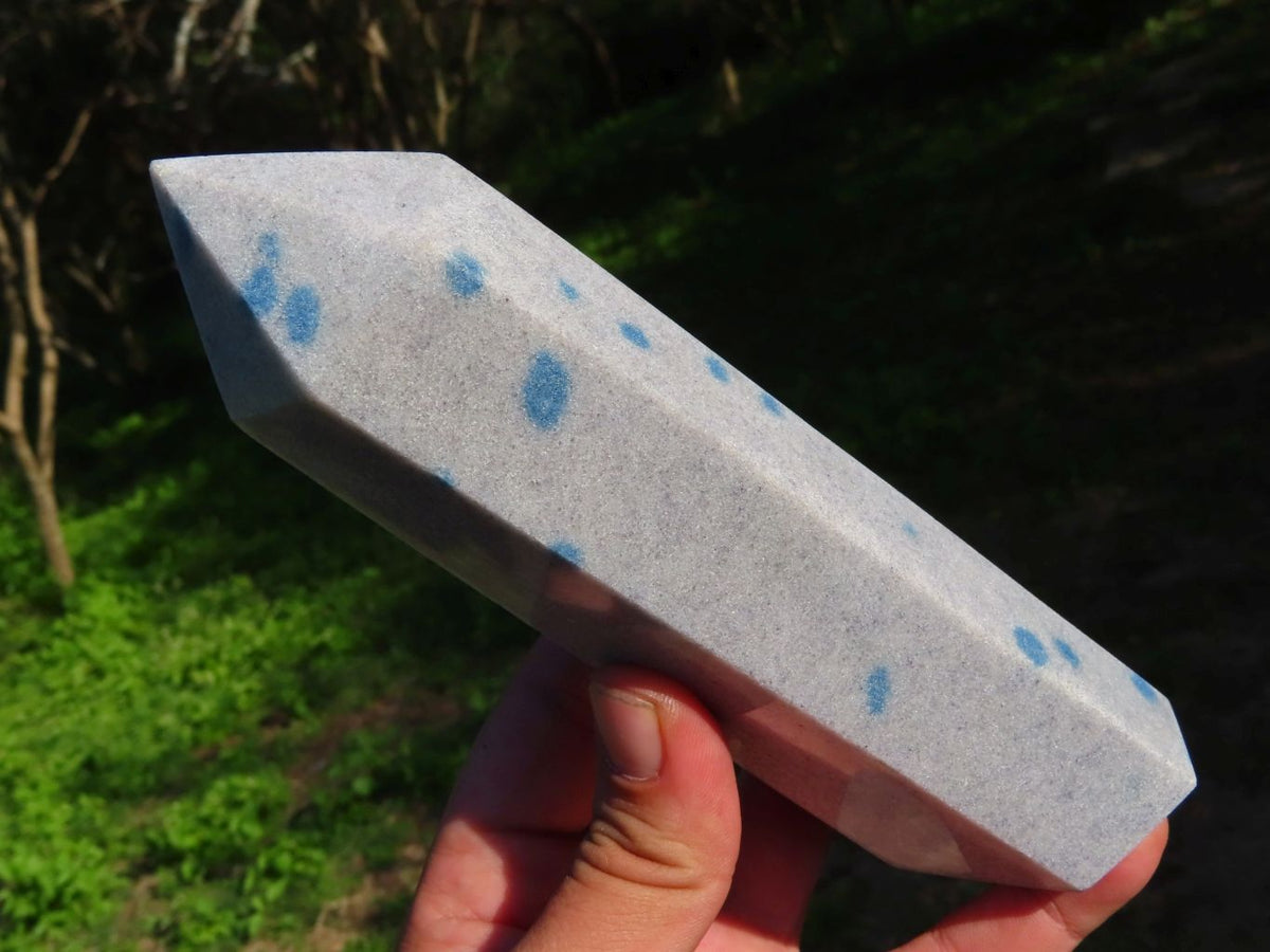 Polished Blue Spotted Spinel Crystal Points x 3 From Madagascar - TopRock