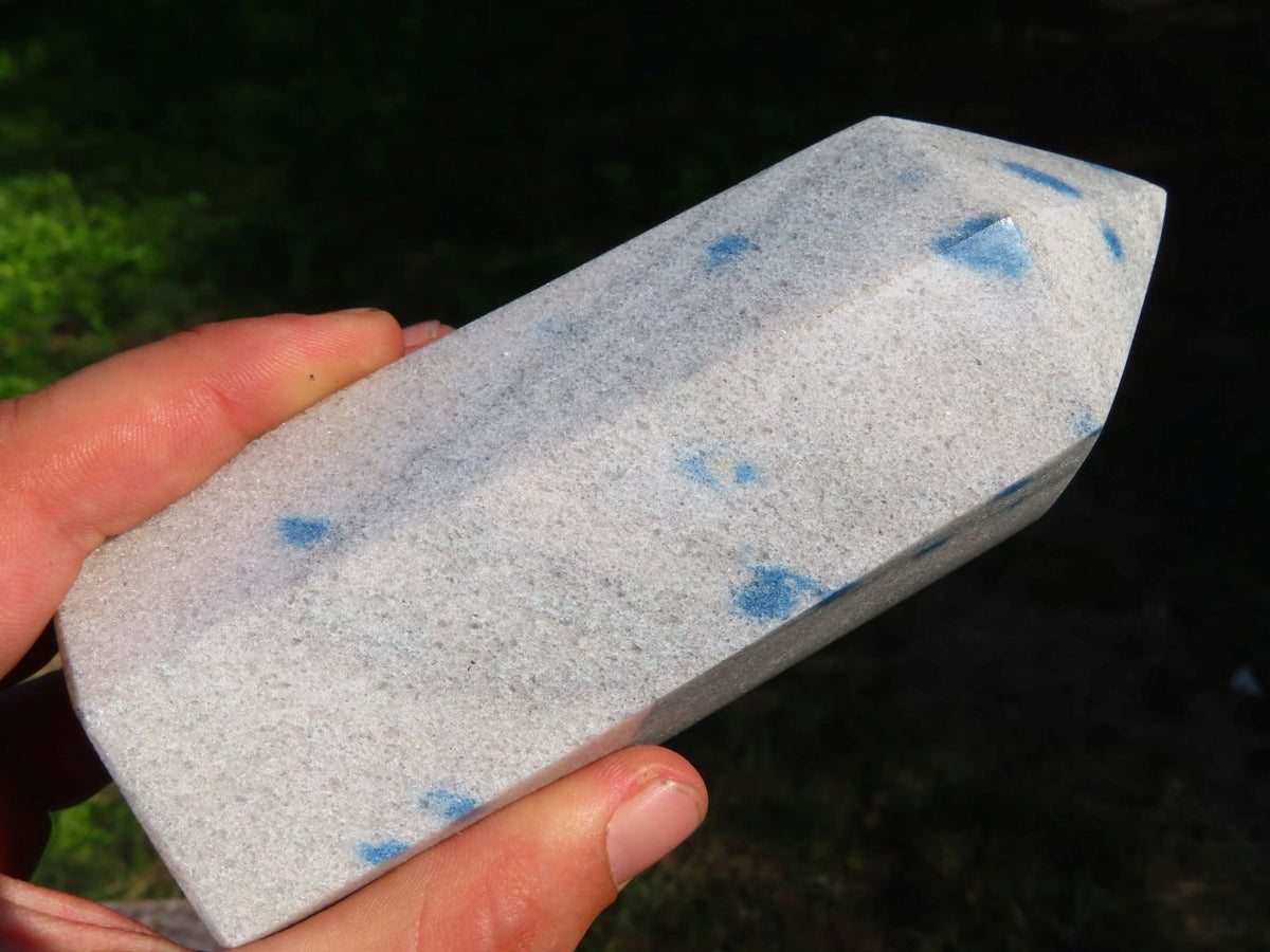 Polished Blue Spotted Spinel Crystal Points x 3 From Madagascar - TopRock