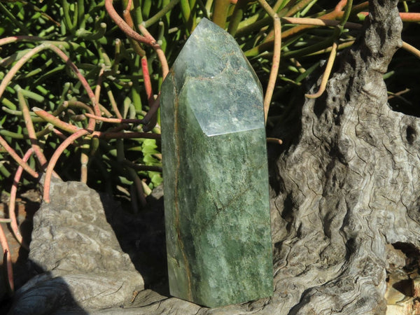 Polished Banded Green Fuchsite Crystal Points x 3 From Madagascar - TopRock