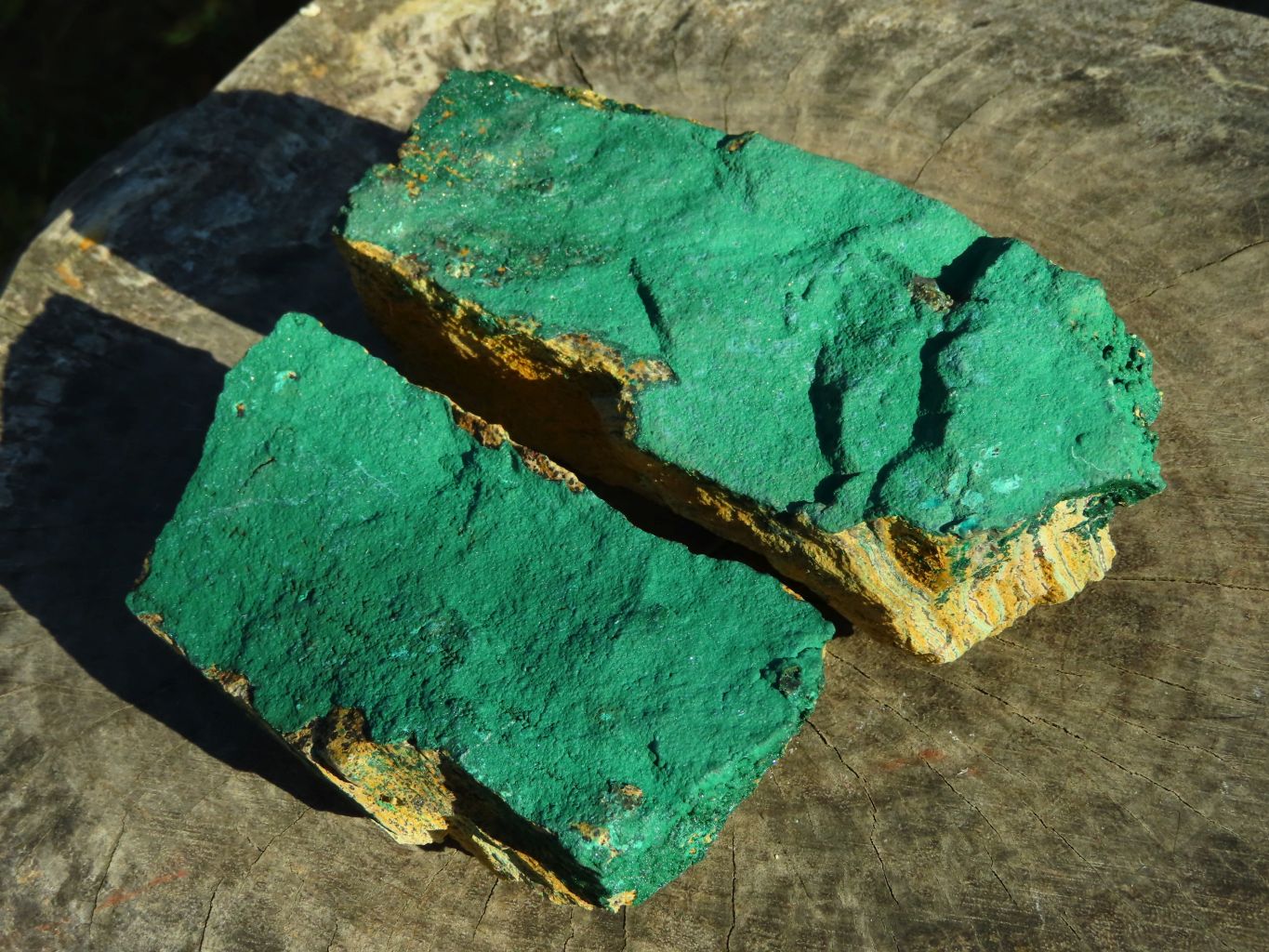 Natural Drusy Malachite Crystals on Matrix  x 2 From Tenke, Congo - TopRock