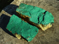 Natural Drusy Malachite Crystals on Matrix  x 2 From Tenke, Congo - TopRock