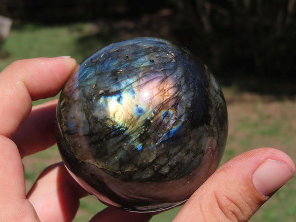 Polished Flashy Labradorite Spheres With Pink/Sunset Features x 4 From Madagascar - TopRock