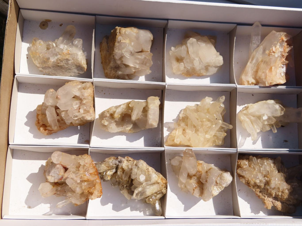 Natural Madagascar Quartz Clusters x 12 From Madagascar - TopRock