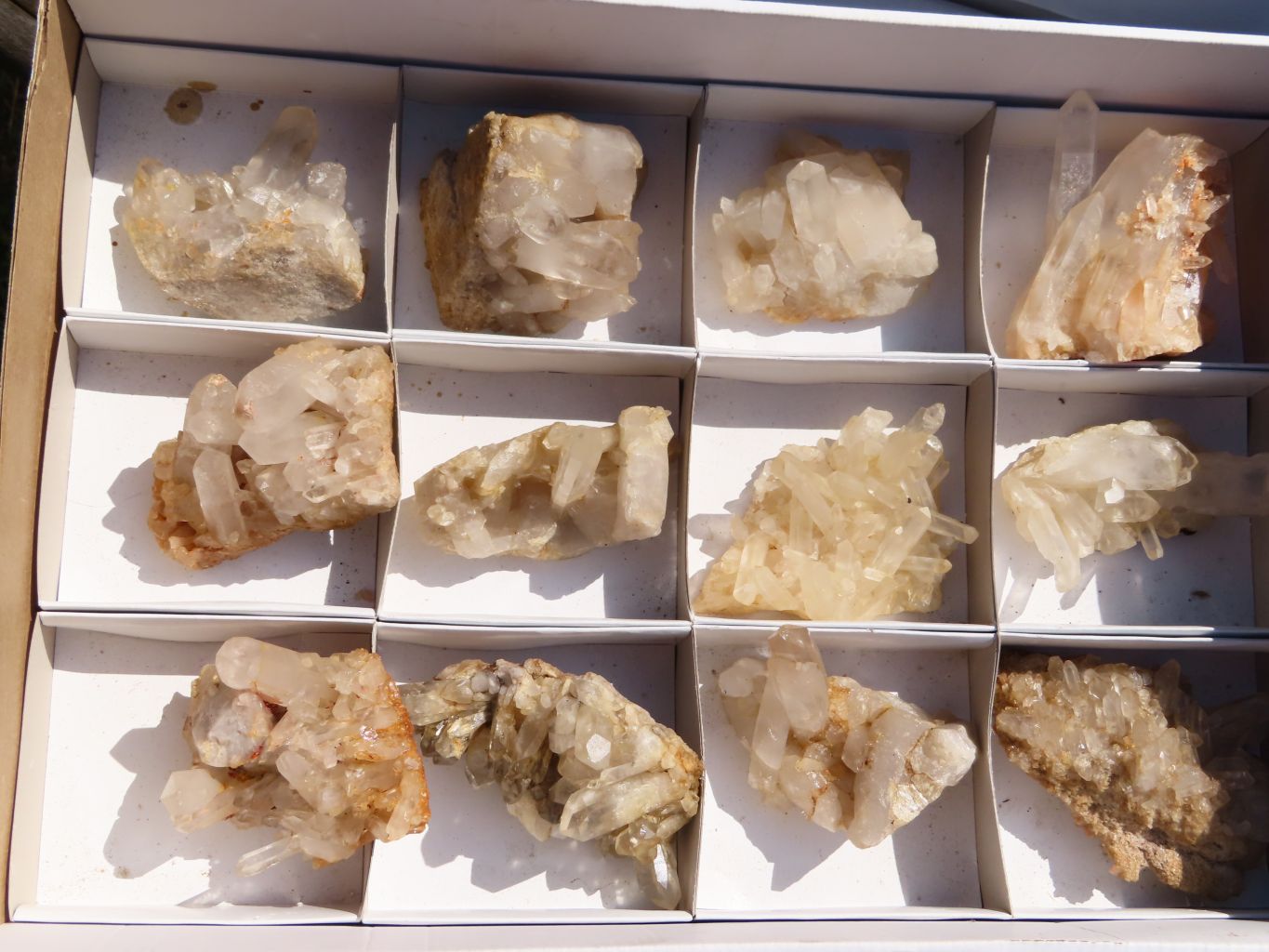 Natural Madagascar Quartz Clusters x 12 From Madagascar - TopRock
