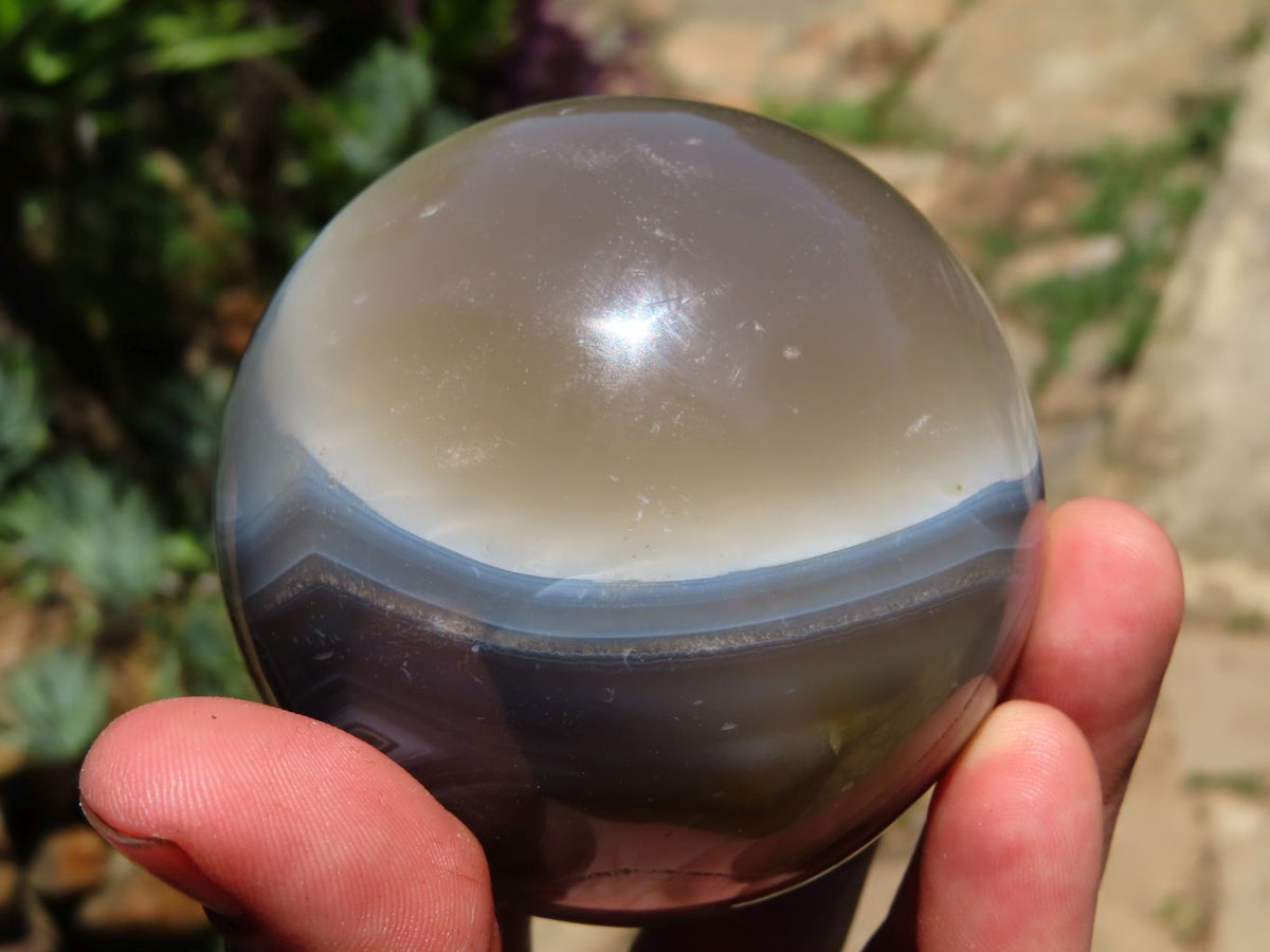 Polished Agate Spheres x 2 From Madagascar - TopRock