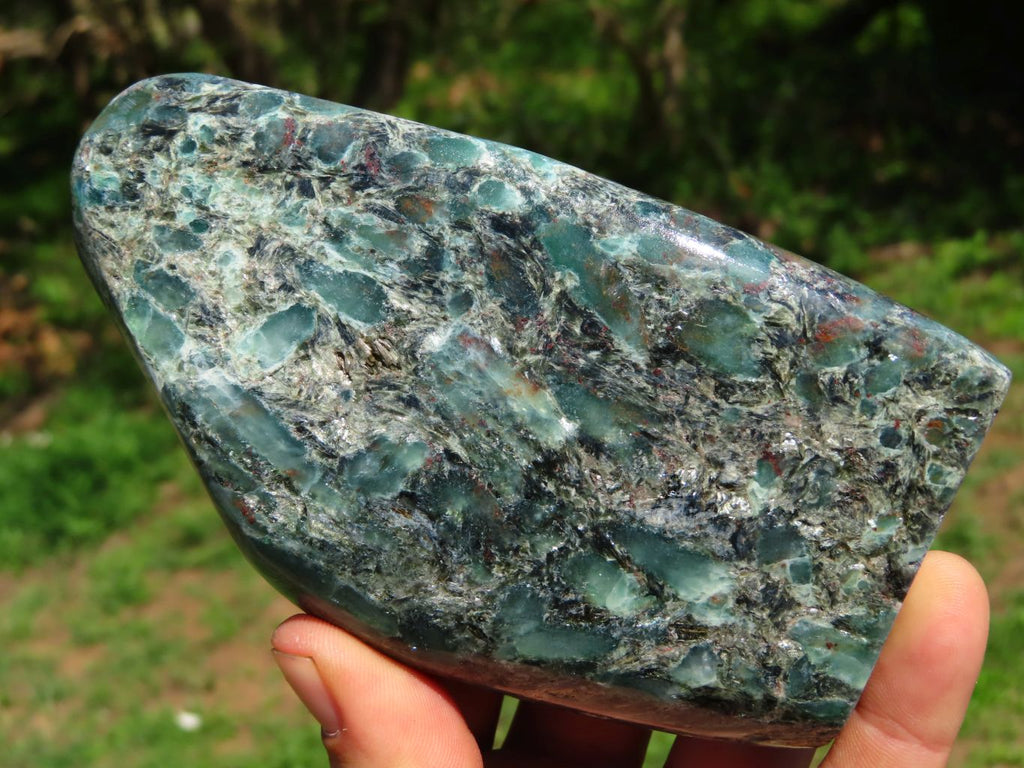 Polished Emeralds In Matrix Free Forms x 2 From Zimbabwe - TopRock