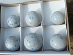 Polished Small Affordable Blue Spotted Spinel Spheres x 6 From Madagascar - TopRock