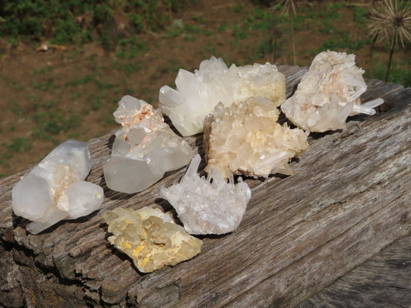 Natural Mixed Quartz Clusters x 7 From Madagascar - TopRock
