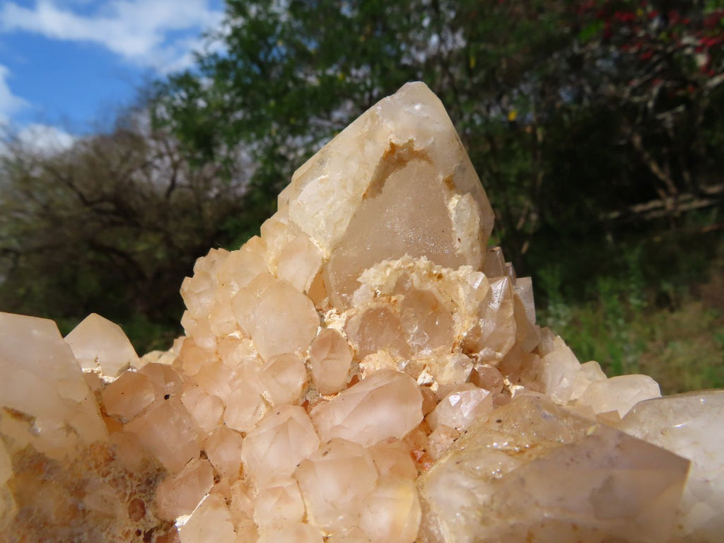 Natural Castle Quartz Cluster With Cascading Window Termination x 1 From Ambatfinhandrana, Madagascar - TopRock