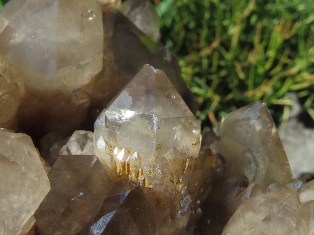 Natural Smokey Phantom Quartz Cluster x 1 From Lwena, Congo - TopRock