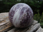 Polished Lepidolite Spheres One With Rubellite Pink Tourmaline x 4 From Madagascar - TopRock