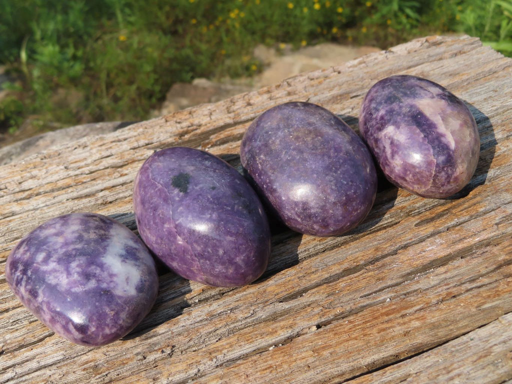 Polished Lepidolite Gallets x 9 From Zimbabwe - TopRock