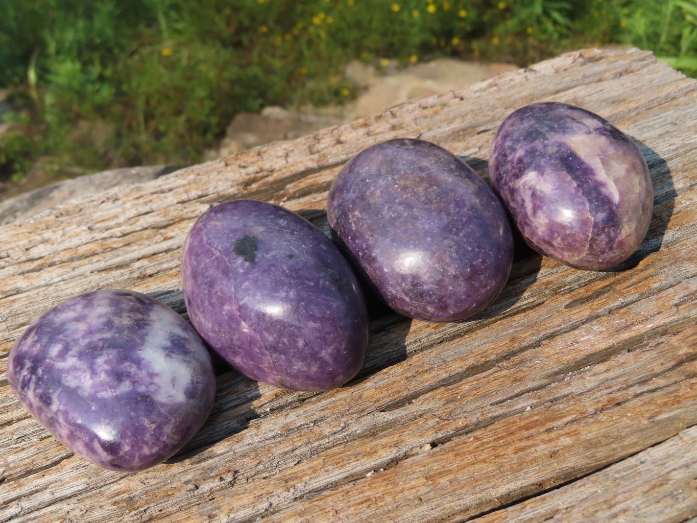 Polished Lepidolite Gallets x 9 From Zimbabwe - TopRock