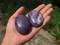 Polished Lepidolite Gallets x 9 From Zimbabwe - TopRock