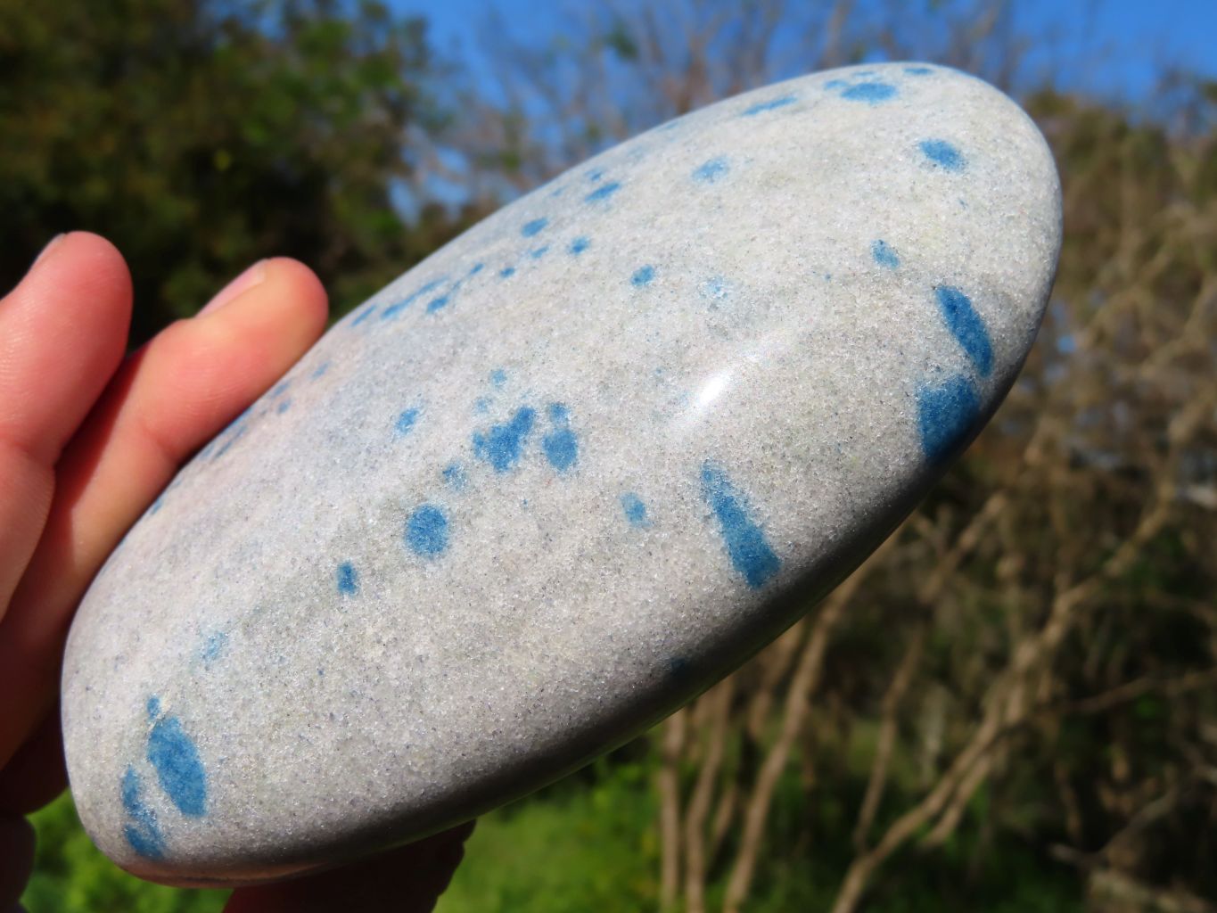 Polished Blue Spotted Spinel Standing Free Forms x 3 From Madagascar - TopRock