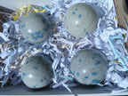 Polished Blue Spotted Spinel Spheres x 4 From Madagascar - TopRock