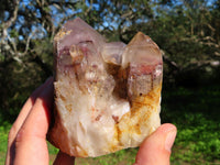 Natural Hematoid Quartz Clusters x 3 From Zimbabwe - TopRock