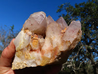 Natural Hematoid Quartz Clusters x 3 From Zimbabwe - TopRock