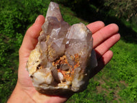 Natural Hematoid Quartz Clusters x 3 From Zimbabwe - TopRock