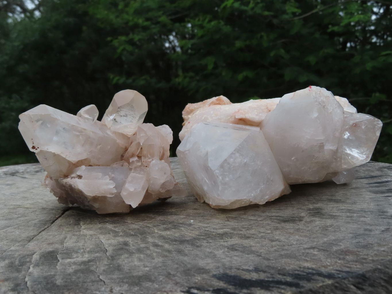 Natural Madagascar Quartz Clusters x 2 From Madagascar - TopRock