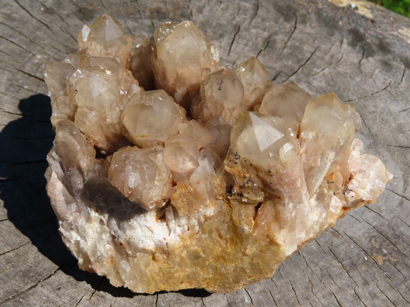 Natural Smokey Phantom Quartz Cluster x 1 From Lwena, Congo - TopRock