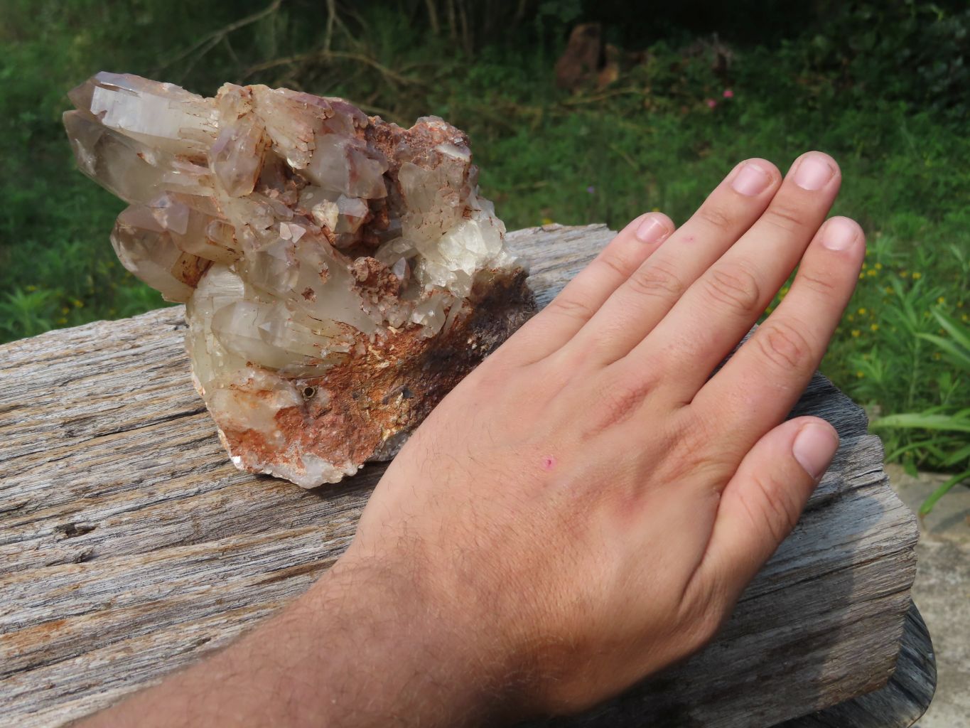 Natural Hematoid Quartz Cluster x 1 From Karoi, Zimbabwe - TopRock