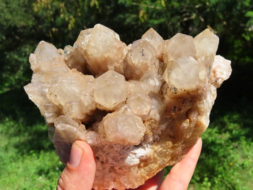 Natural Smokey Phantom Quartz Cluster x 1 From Lwena, Congo - TopRock