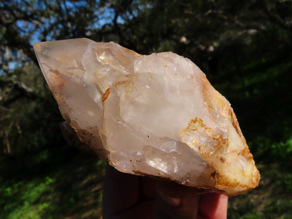 Natural Hematoid Phantom Quartz Clusters x 3 From Karoi, Zimbabwe - TopRock