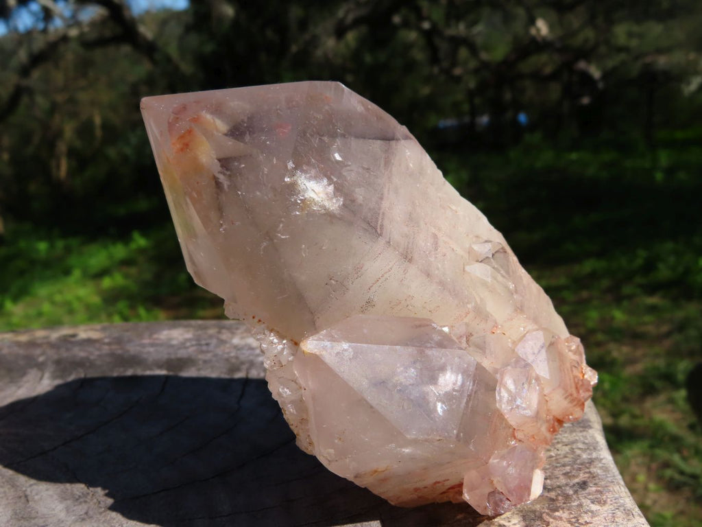 Natural Hematoid Phantom Quartz Clusters x 3 From Karoi, Zimbabwe - TopRock