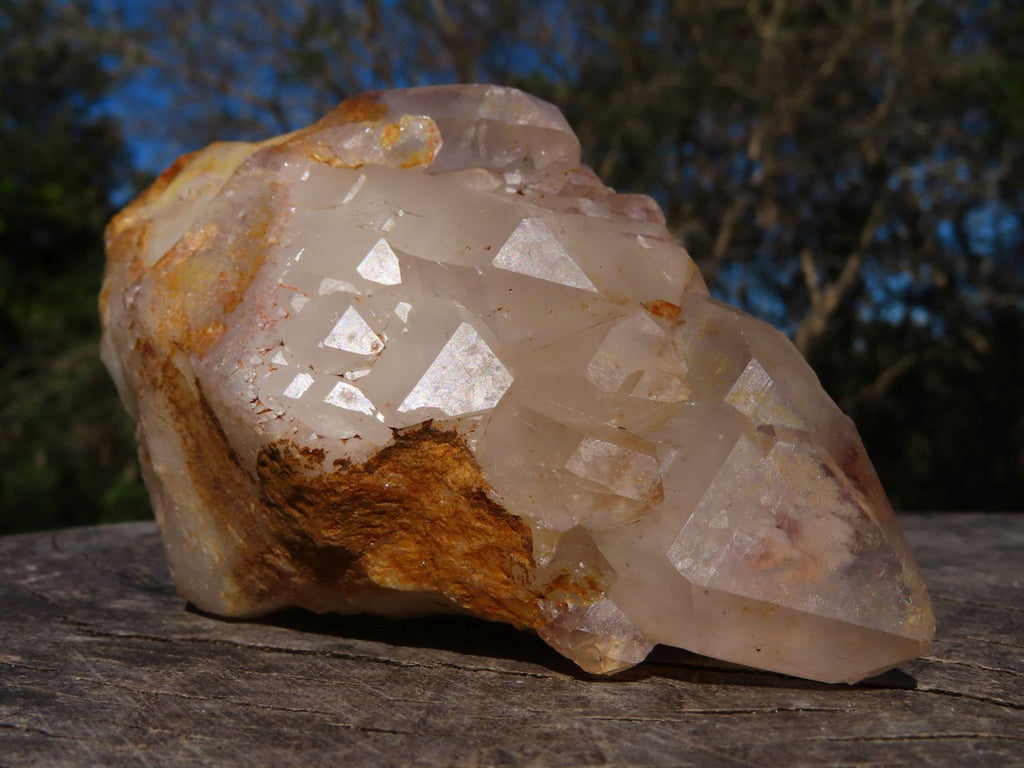 Natural Hematoid Phantom Quartz Clusters x 3 From Karoi, Zimbabwe - TopRock