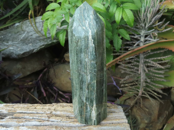 Polished Green Banded Fuchsite Crystal Points x 3 From Madagascar - TopRock