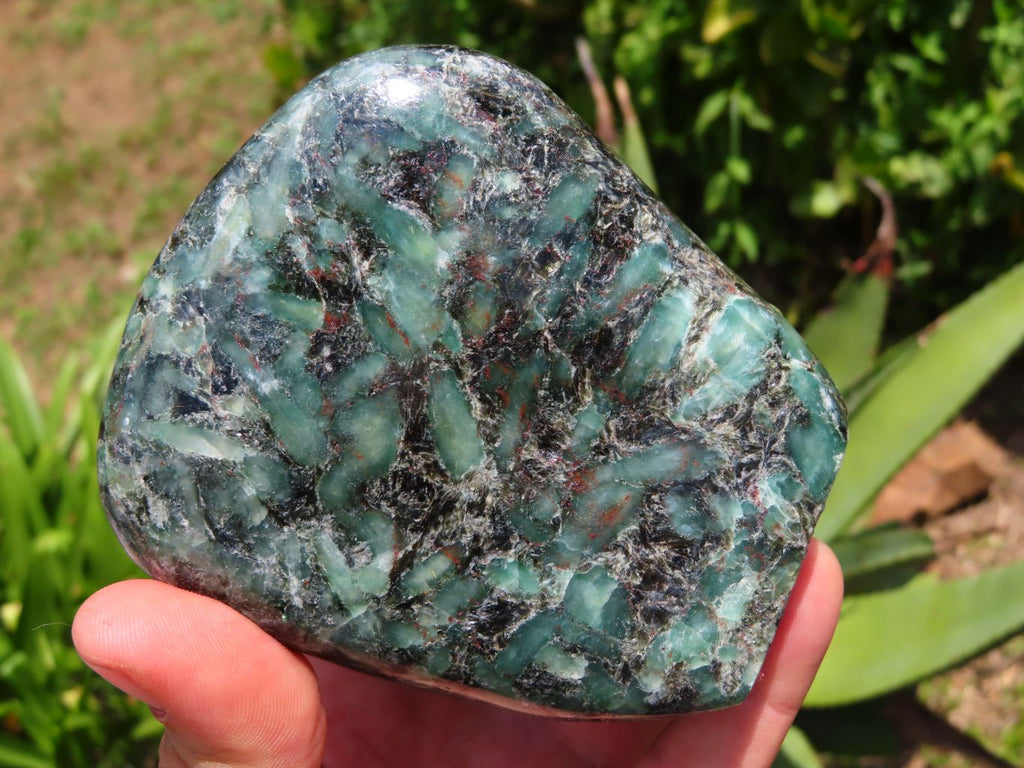 Polished Emeralds In Matrix Standing Free Form x 2 From Sandawana, Zimbabwe - TopRock