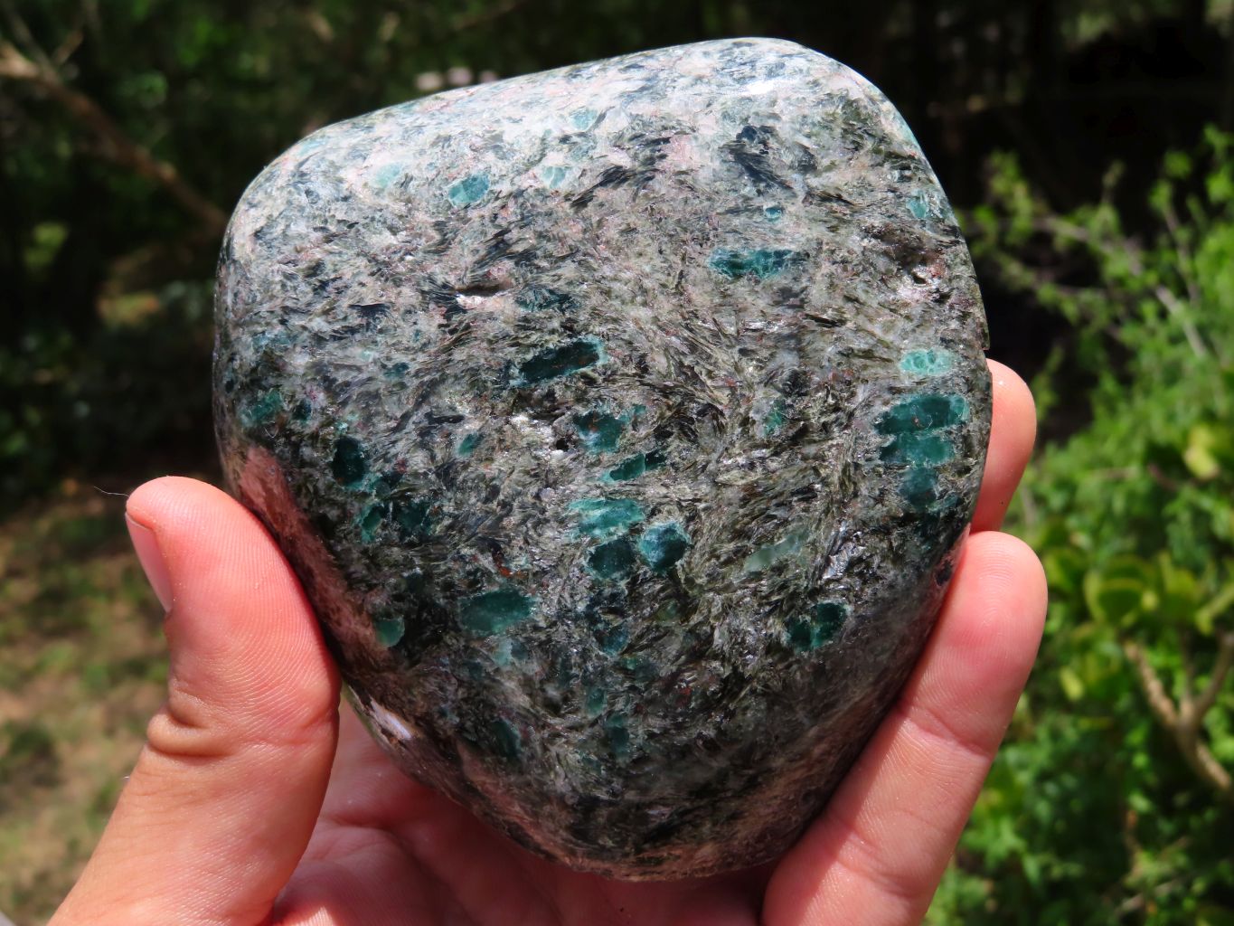 Polished Emeralds In Matrix Standing Free Form x 2 From Sandawana, Zimbabwe - TopRock