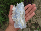 Natural Etched Blue Lace Agate Geodes x 7 From Malawi - TopRock