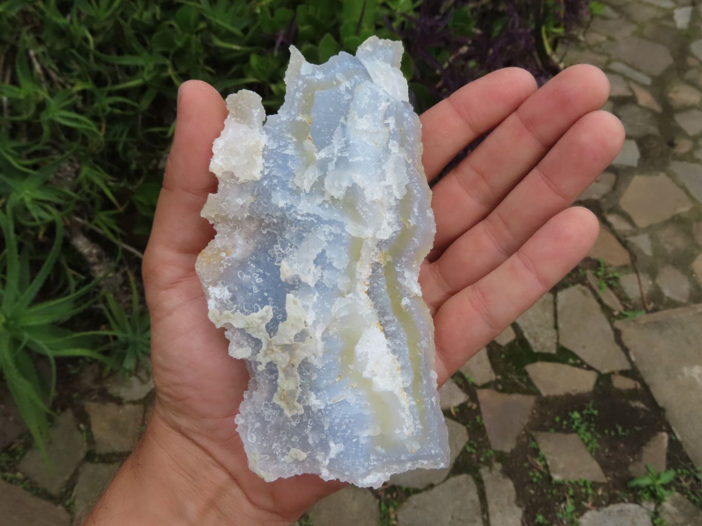Natural Etched Blue Lace Agate Geodes x 7 From Malawi - TopRock