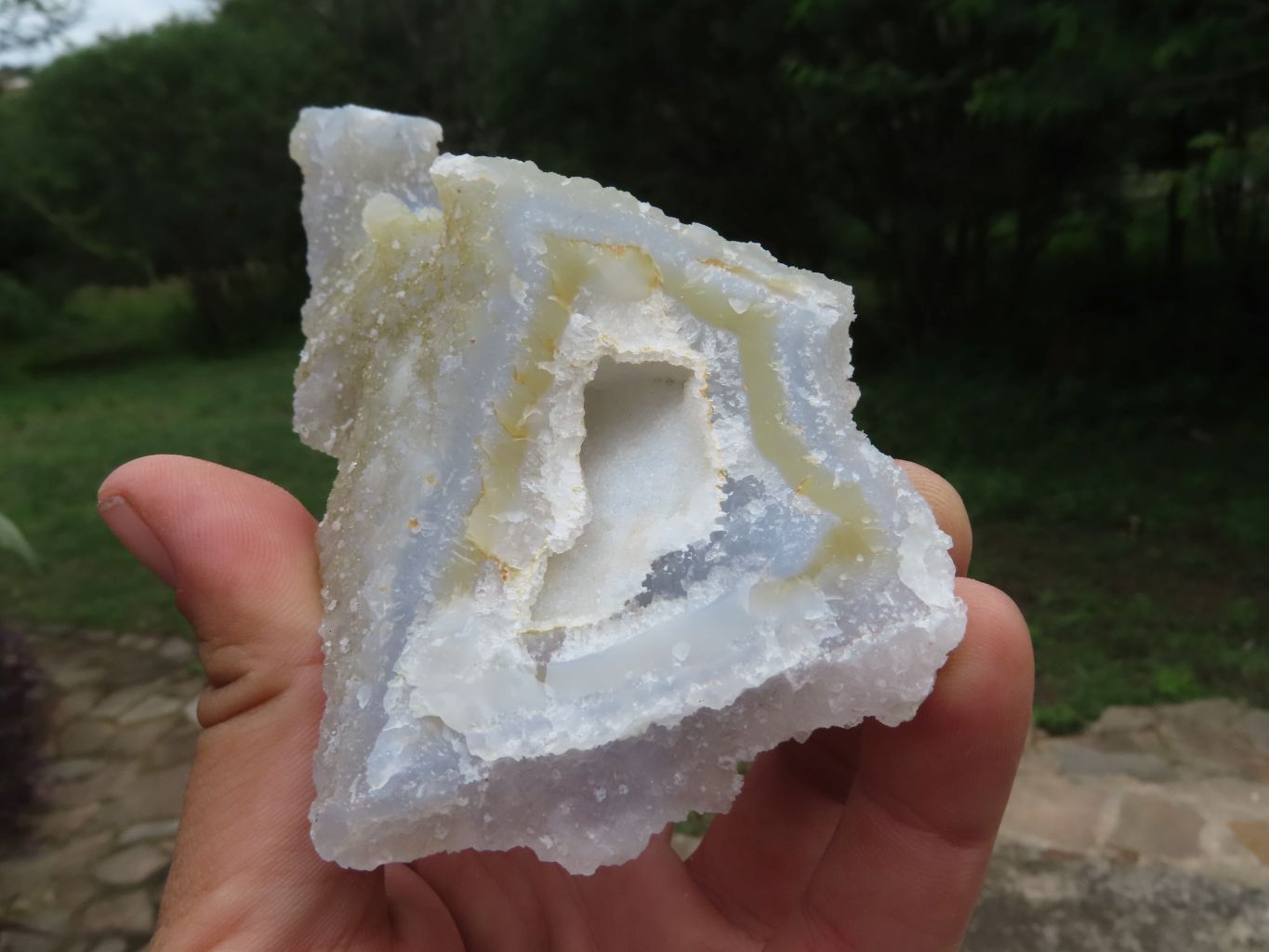 Natural Etched Blue Lace Agate Geodes x 7 From Malawi - TopRock